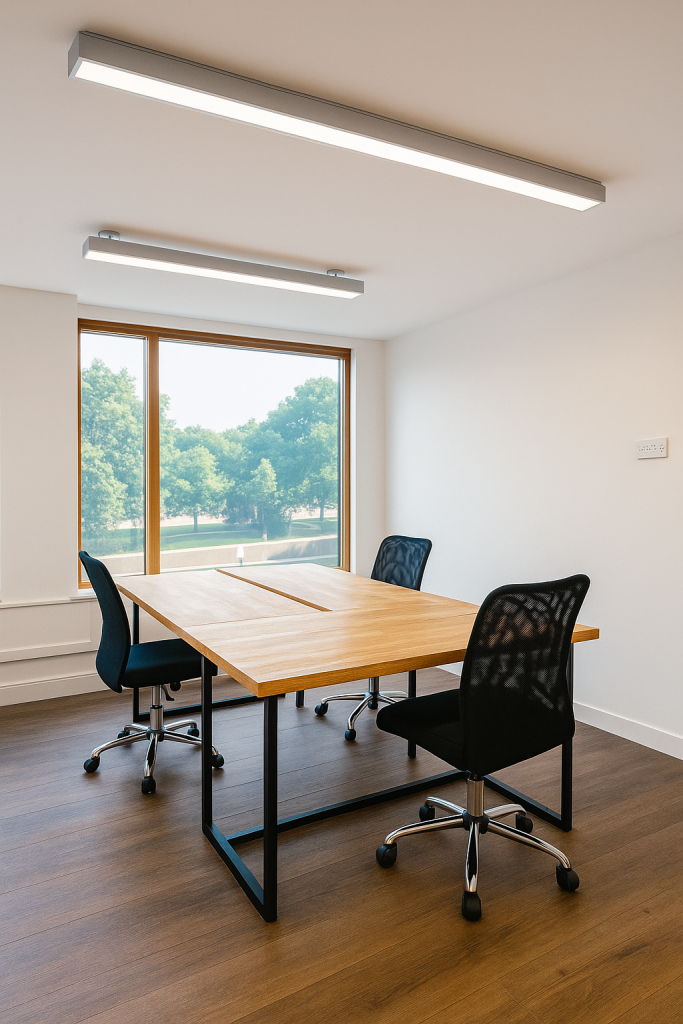 Bright private office to rent in Knightsbridge, 2nd Floor Office 9 at 21 Knightsbridge with modern desks and natural light.