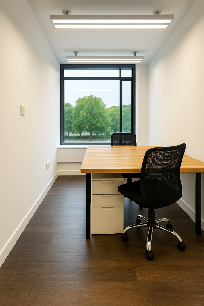 Modern office to let in Knightsbridge – second floor workspace at 21 Knightsbridge, London SW1X with 2 desks and natural light.