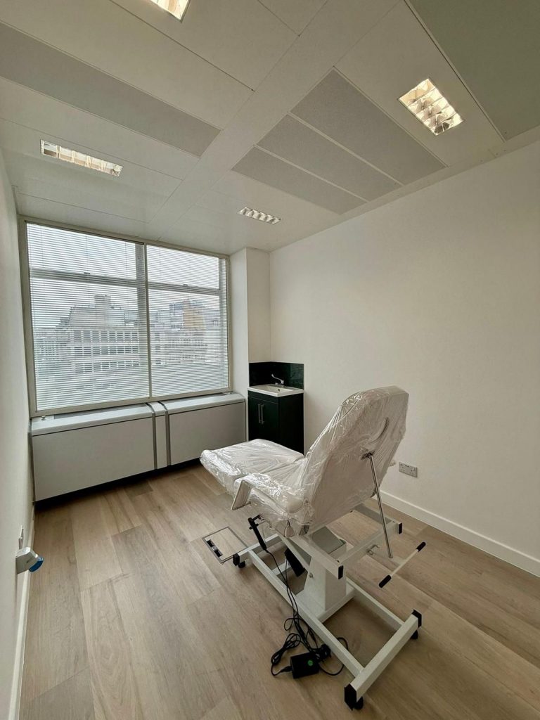 Therapy room near Harley Street for private practice at 33 Cavendish Square calm interior London