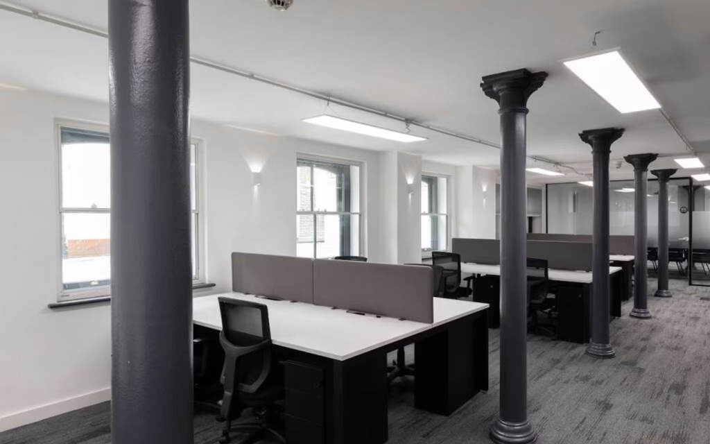 Private office with bench desks at 1 Quality Court, near Chancery Lane